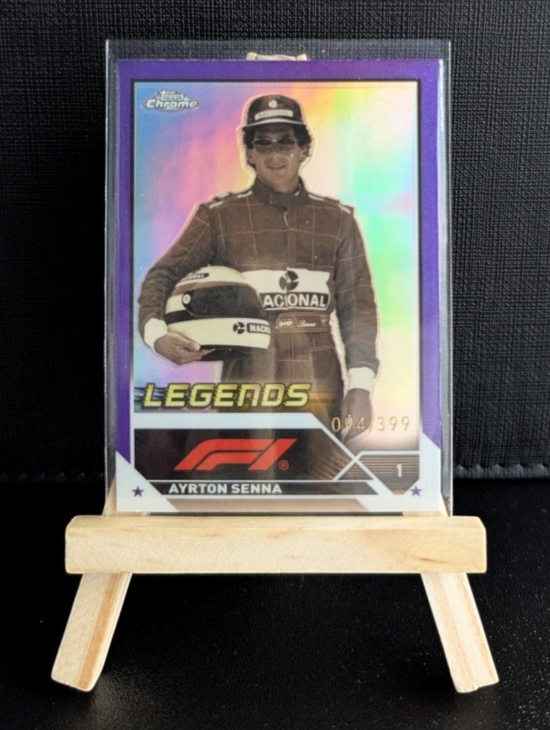 2023 Topps Chrome F1 Ayrton Senna #198 /399, Ophalen of Verzenden, Zo goed als nieuw, Plaatje