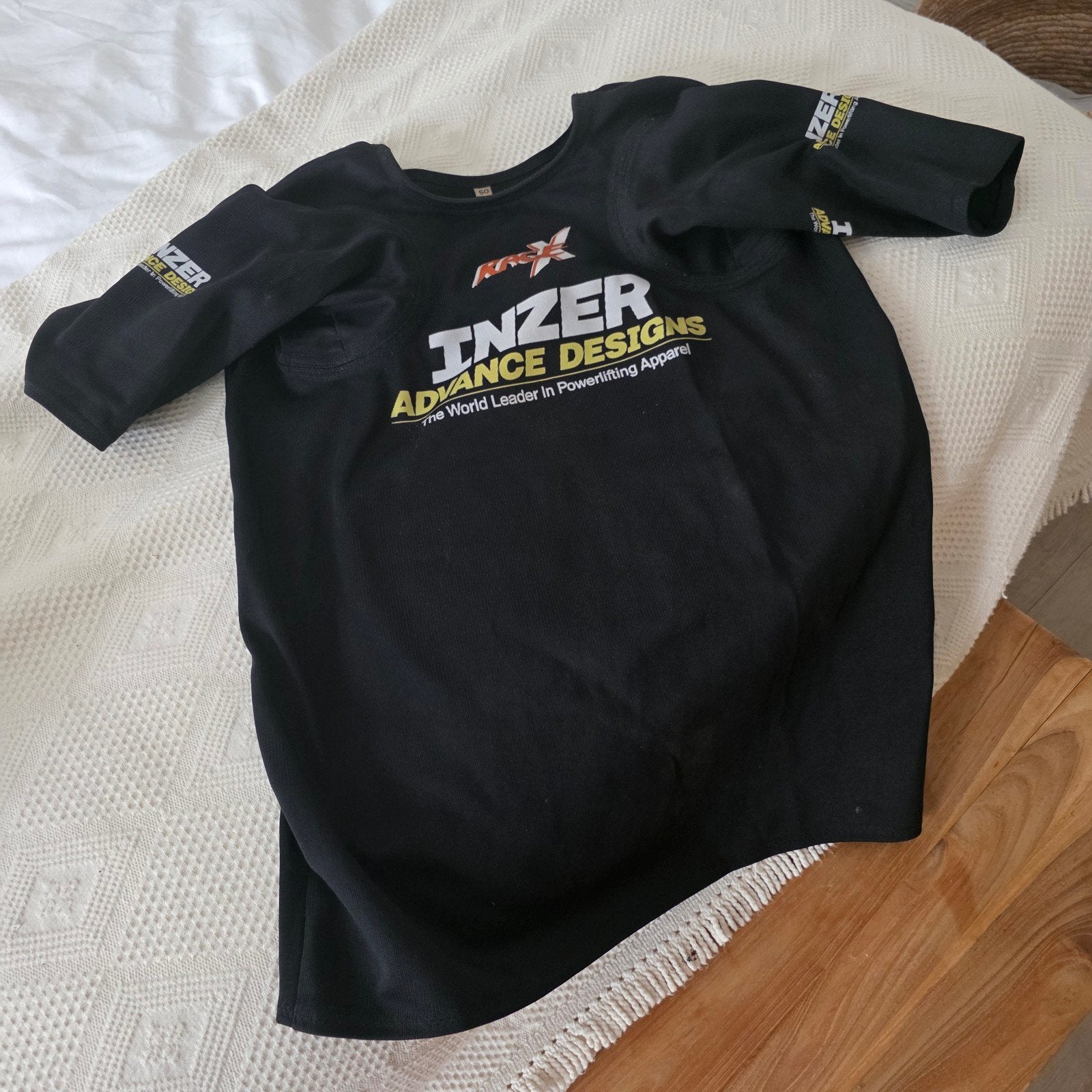 Inzer RageX Powerlifting Shirt Maat 50, Fitness, Maat 48/50 (M), Zwart, Inzer