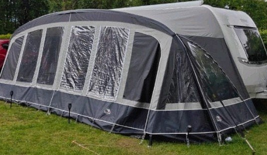 Dorema Porto Luifel omloopmaat 13 inclusief voorwand, Caravans en Kamperen, Ophalen, Ten Cate All Season 200g/m2, Dorema