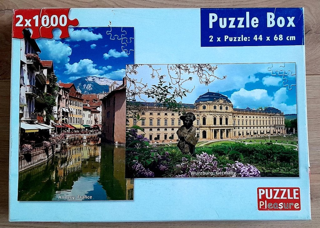 Puzzel Annecy en Wurzbrug, Ophalen of Verzenden, 500 t/m 1500 stukjes, Gebruikt, Legpuzzel