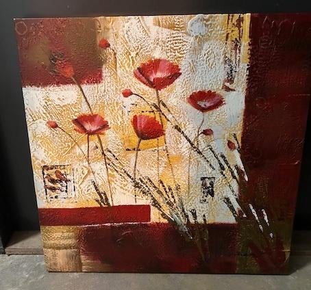 Schilderij klaprozen, Ophalen, Gebruikt, 50 tot 75 cm, Schilderij