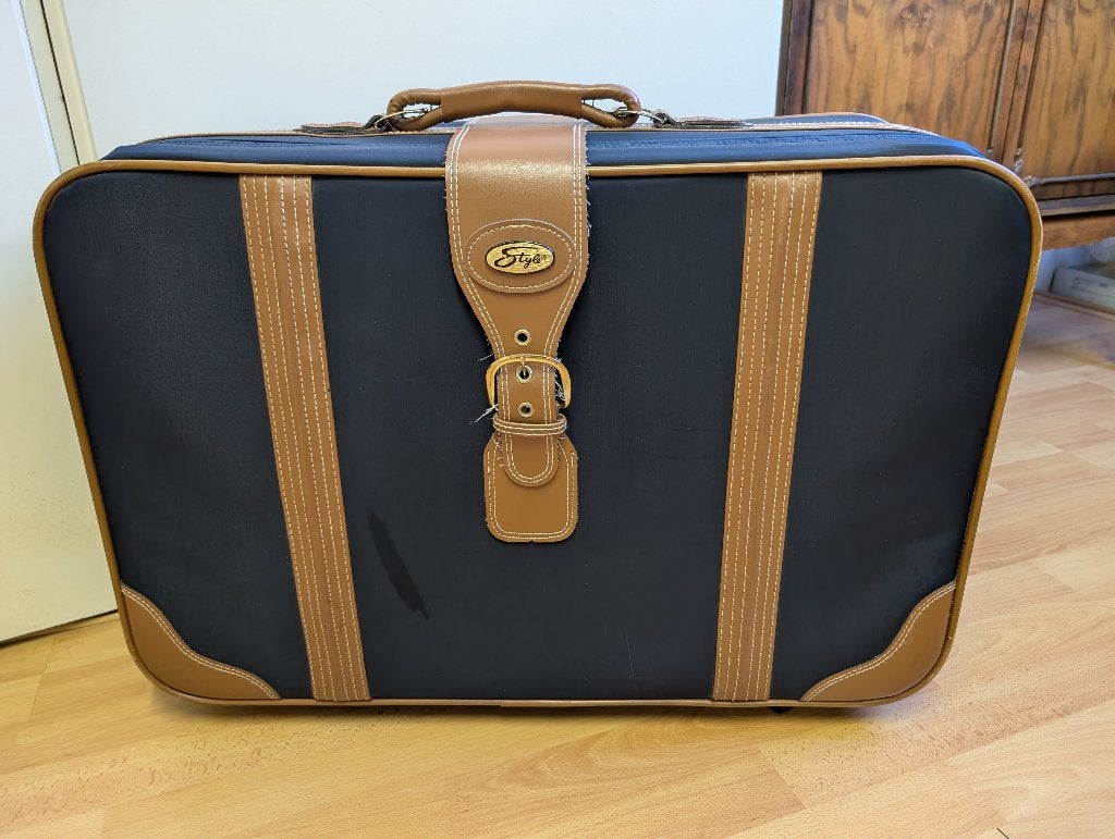 retro koffer goede toestand, Gebruikt, 70 cm of meer, Minder dan 35 cm, Zacht kunststof