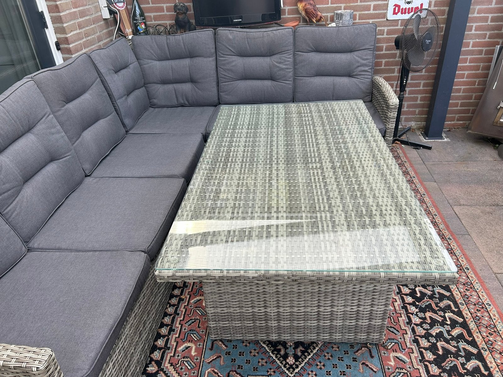 Dining lounge set, Tuin en Terras, Ophalen, Gebruikt, Wicker