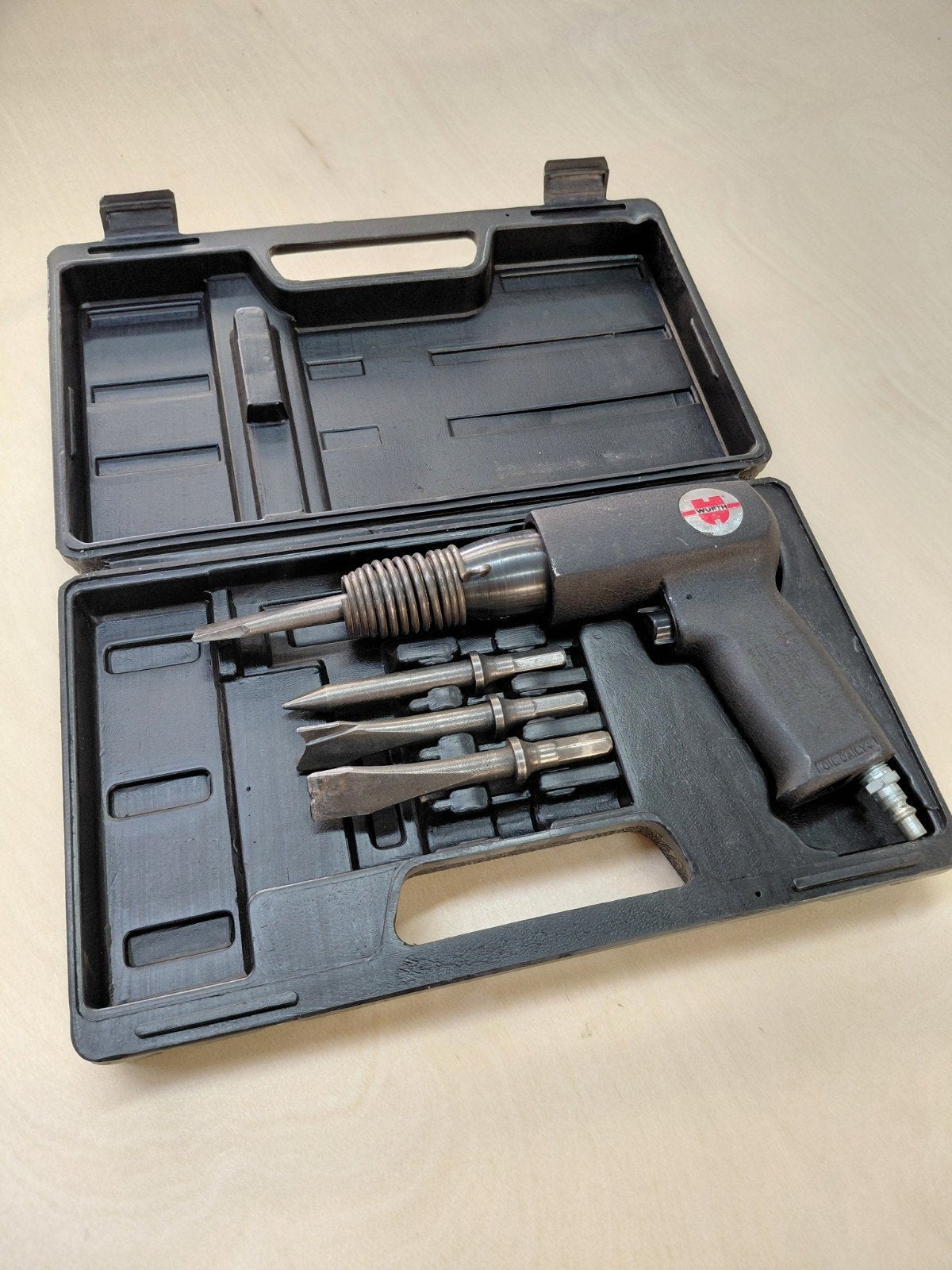 Würth luchtbeitel DMH 10 met accessoires, Ophalen of Verzenden, Gebruikt, Beitel, Overige merken