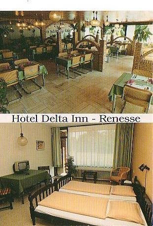 Ansichtkaart 	Renesse	Hotel Delta Inn	2-luik, Verzenden, 1960 tot 1980, Ongelopen, Zeeland