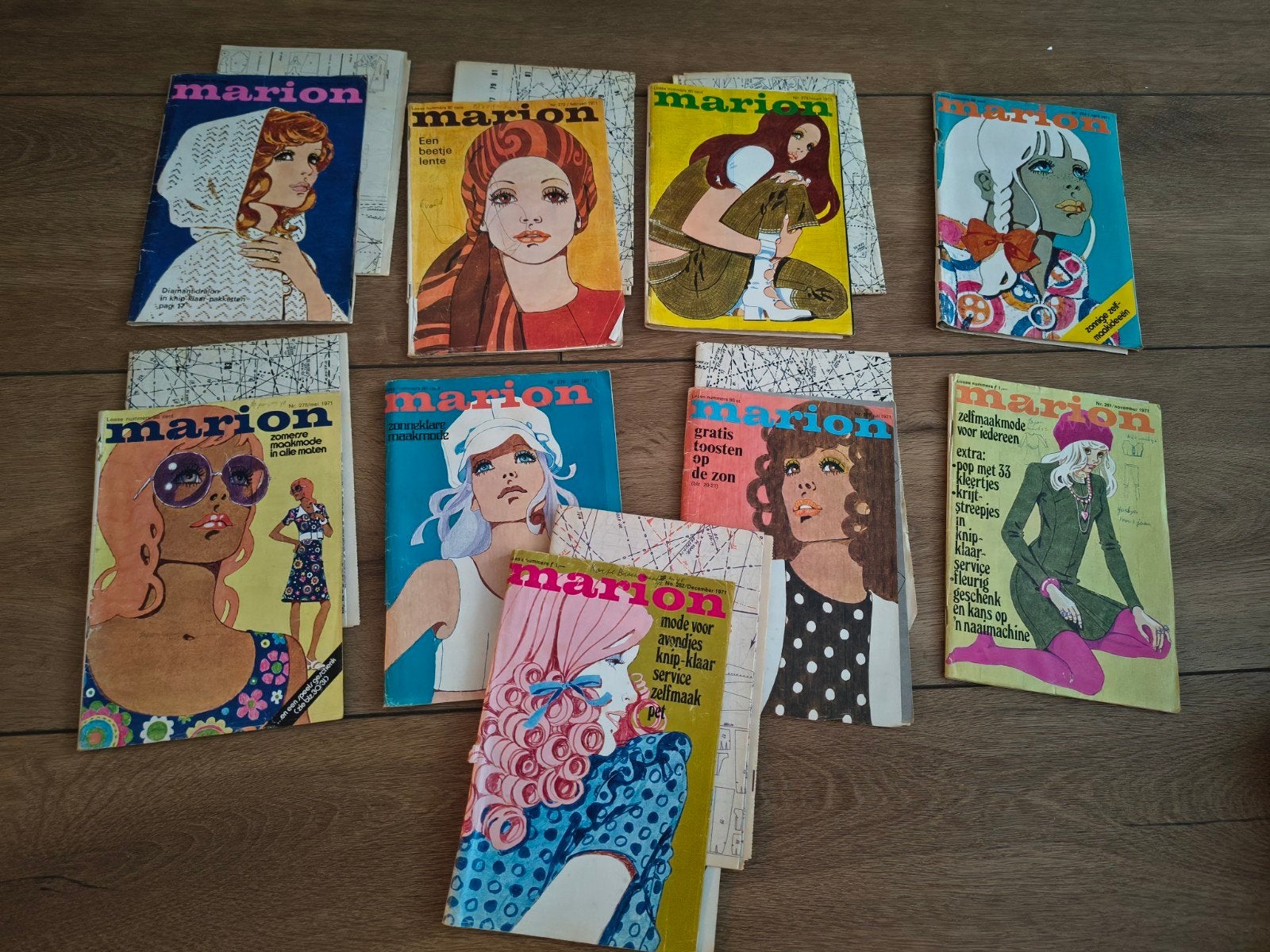 1971 kledingpatronen marion zelfmaakmode seventies fashion, Hobby en Vrije tijd, Ophalen of Verzenden, Gebruikt, Vrouw, Marion