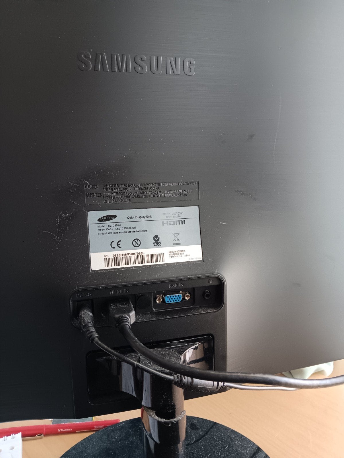 Samsung 27 inch monitor, Ophalen, IPS, HDMI, Full HD