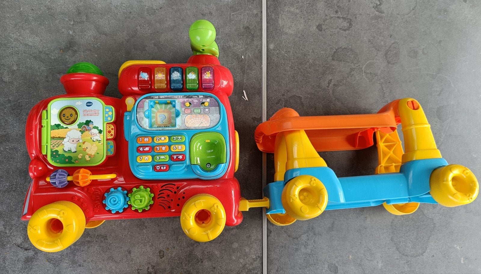 Vtech 5in1 letterlocomotief (zonder blokken), Ophalen, Gebruikt