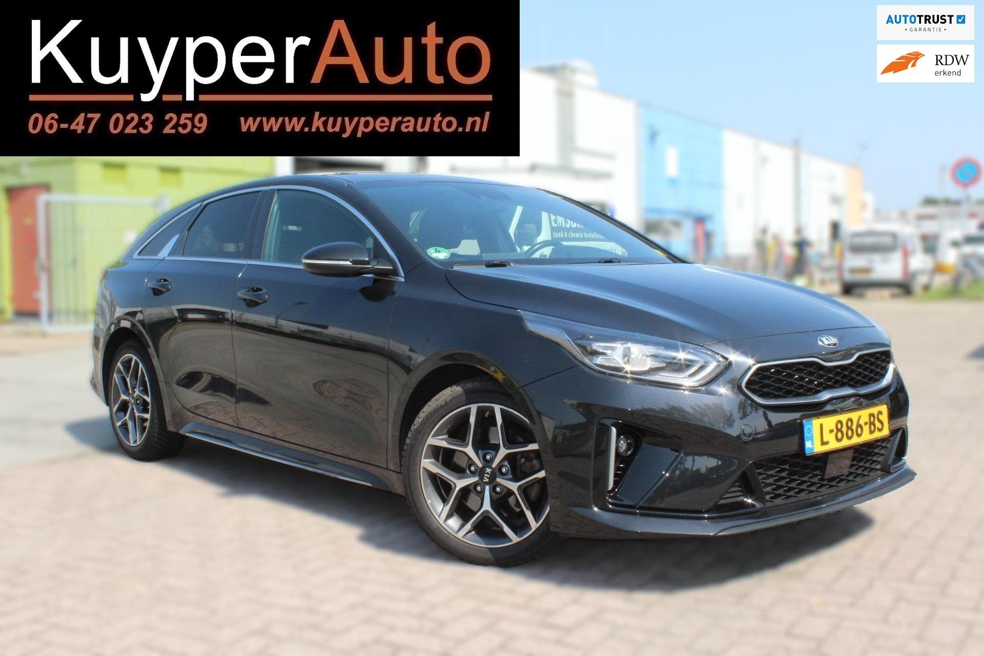 Kia ProCeed 1.4 T-GDI GT-Line AUTOMAAT RIJKLAAR PRIJS CARPLA, Auto's, Kia, Euro 6, 4 cilinders, Leder en Stof, Zwart
