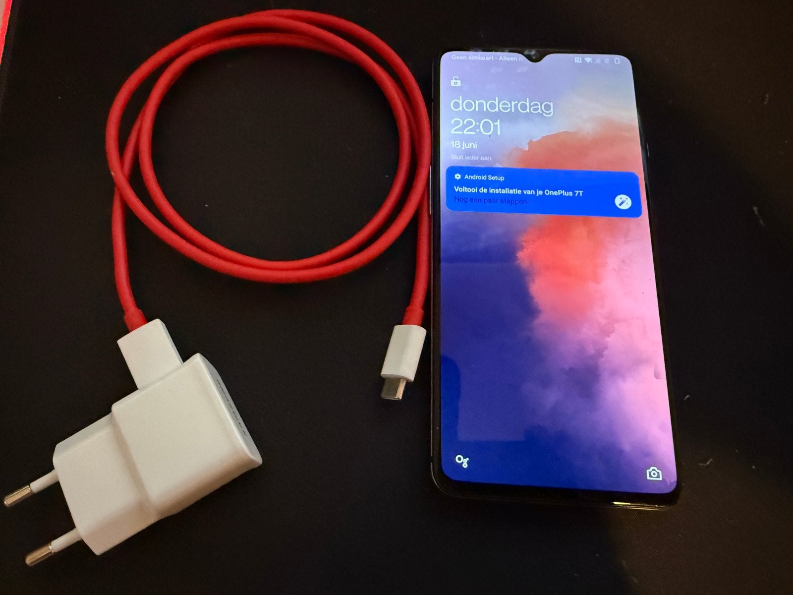 OnePlus 7T – 128GB –  met originele snellader – Goede staat, Ophalen of Verzenden, Zo goed als nieuw, Zonder simlock, Zonder abonnement
