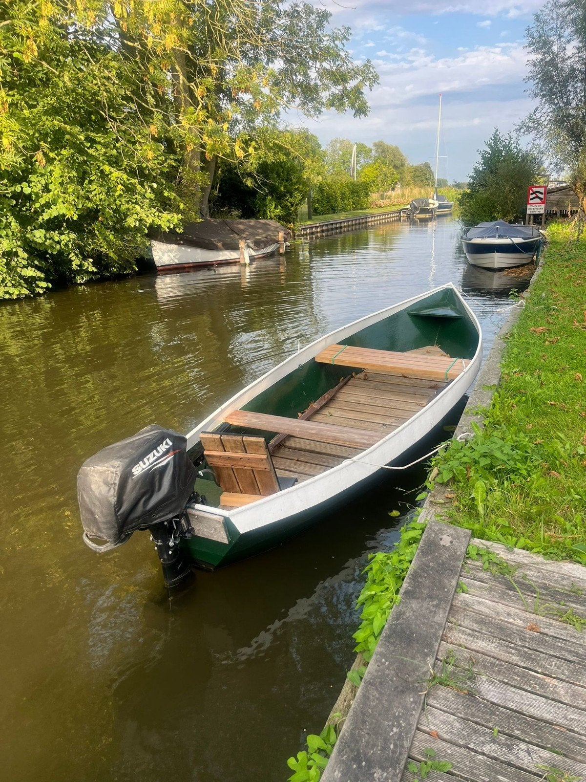 Stalen vlet ( optioneel met ligplek!), Ophalen of Verzenden, Grachtenboot, Kussenset