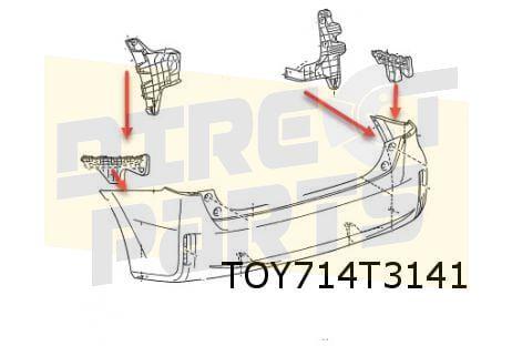 Toyota Prius (6/09-9/21) (ZVW) afdichting achterbumper Links, -, Verzenden, -, Nieuw