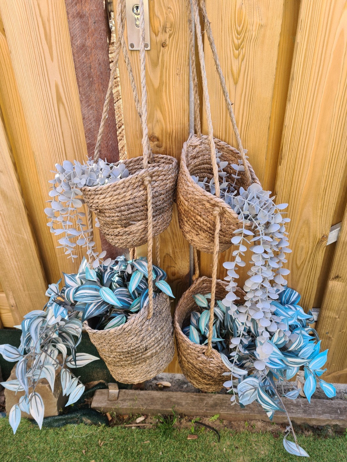 hangmanden met kunstplanten, Ophalen, Meerkleurig, Boho, Zo goed als nieuw