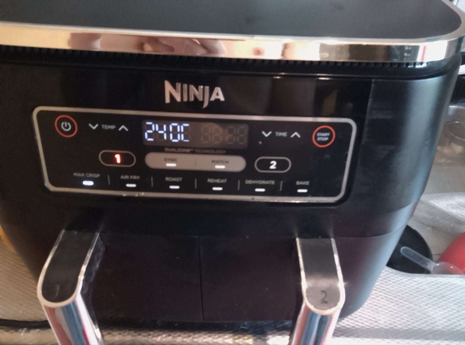 Ninja Foodi Dual Zone Airfryer AF300EU - (gebruikt), Ophalen of Verzenden, Zo goed als nieuw, Airfryer XXL, 1500 gram of meer