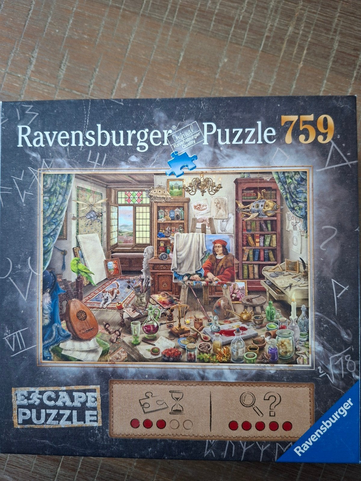 Ravensburger Escape Puzzle 759 stukjes - De Werkplaats, Ophalen of Verzenden, 500 t/m 1500 stukjes, Zo goed als nieuw, Legpuzzel