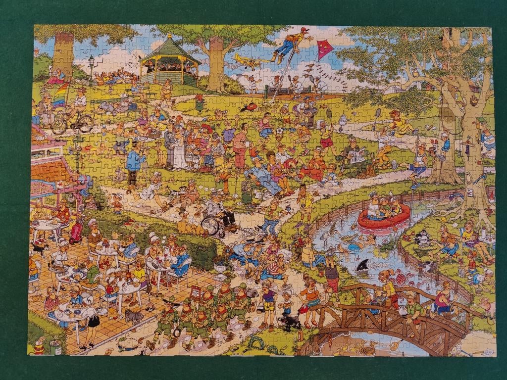Jan van Haasteren Legpuzzel - Het Park (1000 stukjes), Ophalen of Verzenden, 500 t/m 1500 stukjes, Gebruikt, Legpuzzel