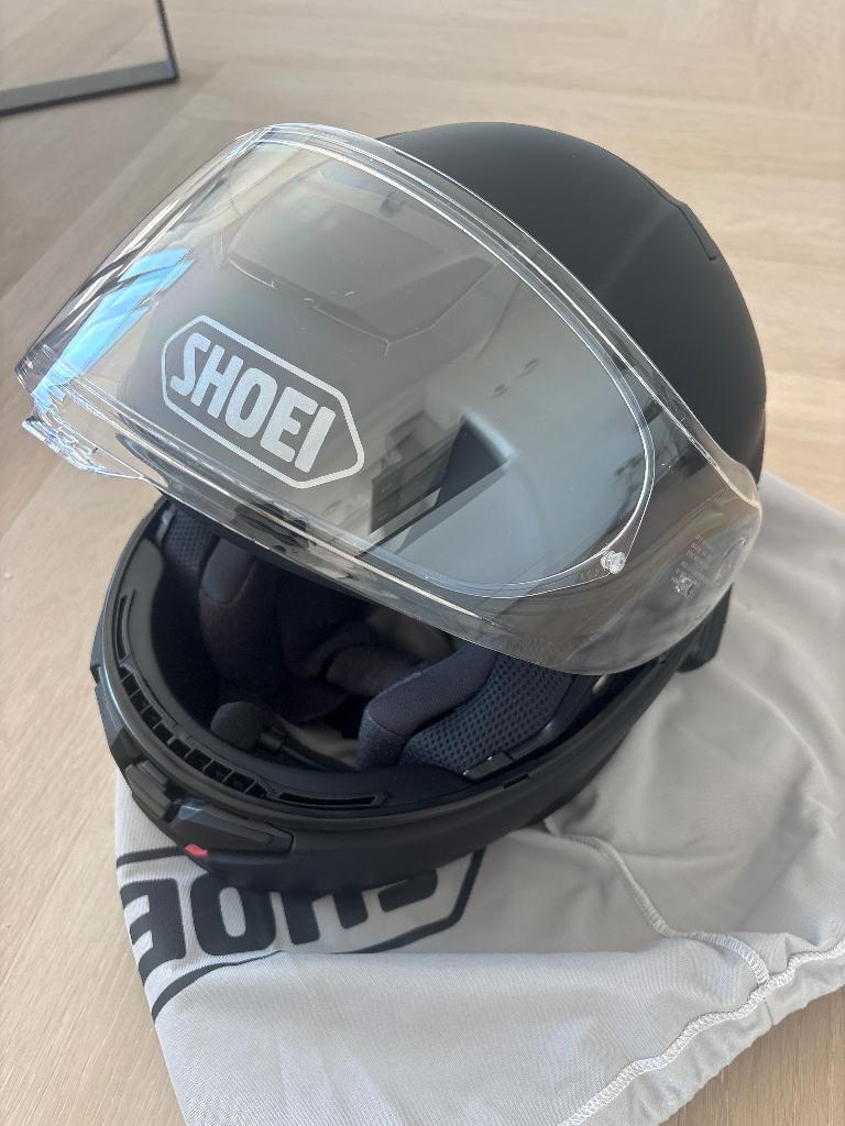 Shoei neotec 3 maat S + cardo freeway x2 - zo goed als nieuw, Motoren, Kleding | Motorhelmen, Ophalen, Systeemhelm, S, Shoei