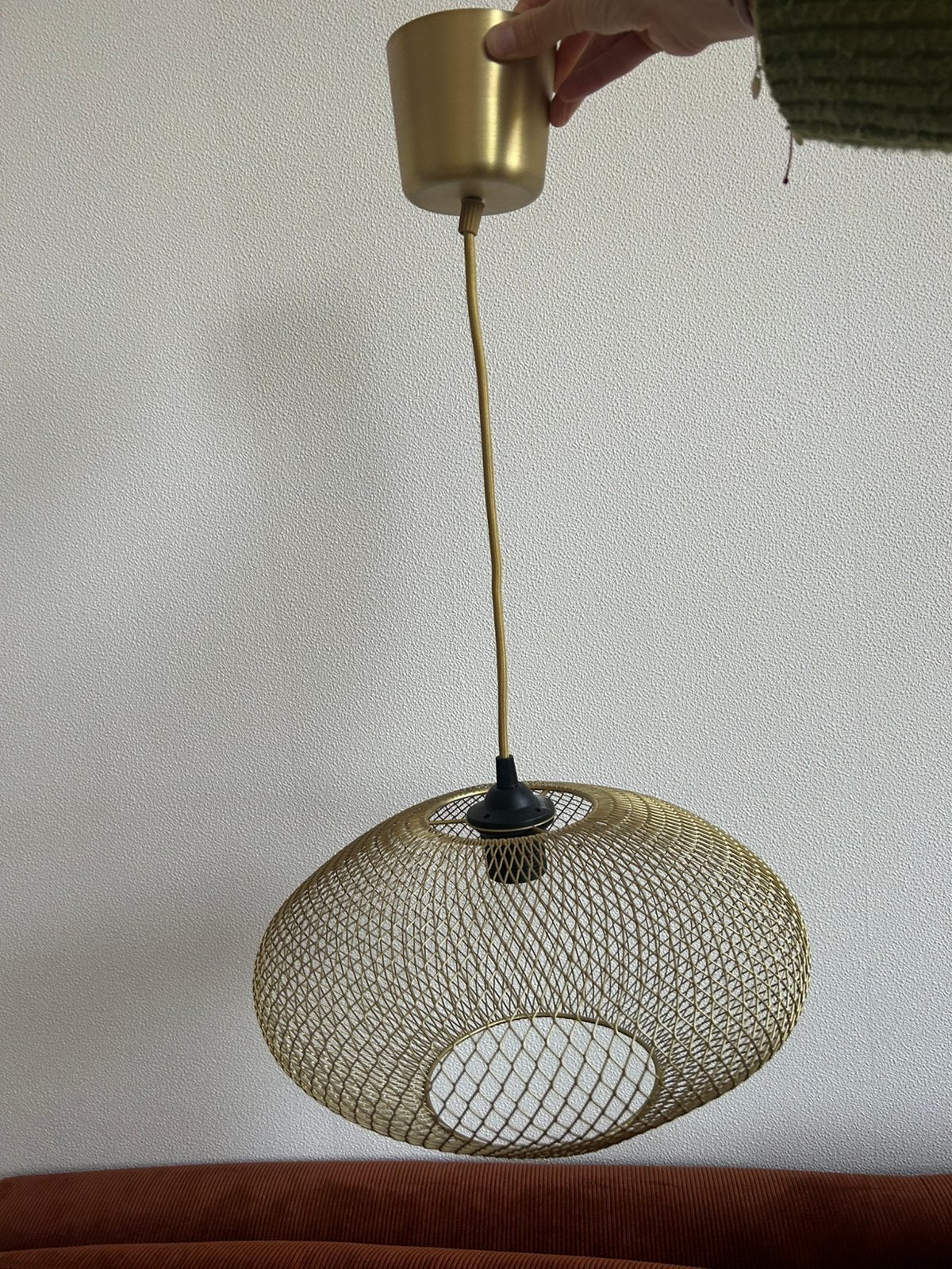 Hanglamp Fonq goudkleur metaal, Ophalen, Zo goed als nieuw, Metaal