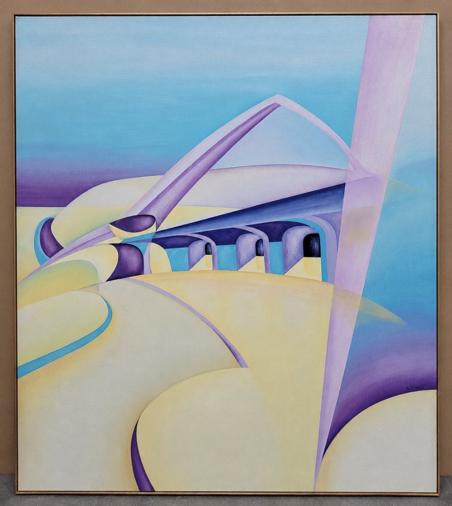 Michèle DELVAUX, Ciel et paix, Antiek en Kunst, Ophalen of Verzenden