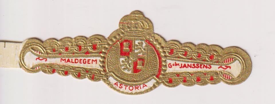 sigarenbanden - ASTORIA - JANSSENS, Verzamelen, Ophalen of Verzenden, Zo goed als nieuw, Sigarenbandjes