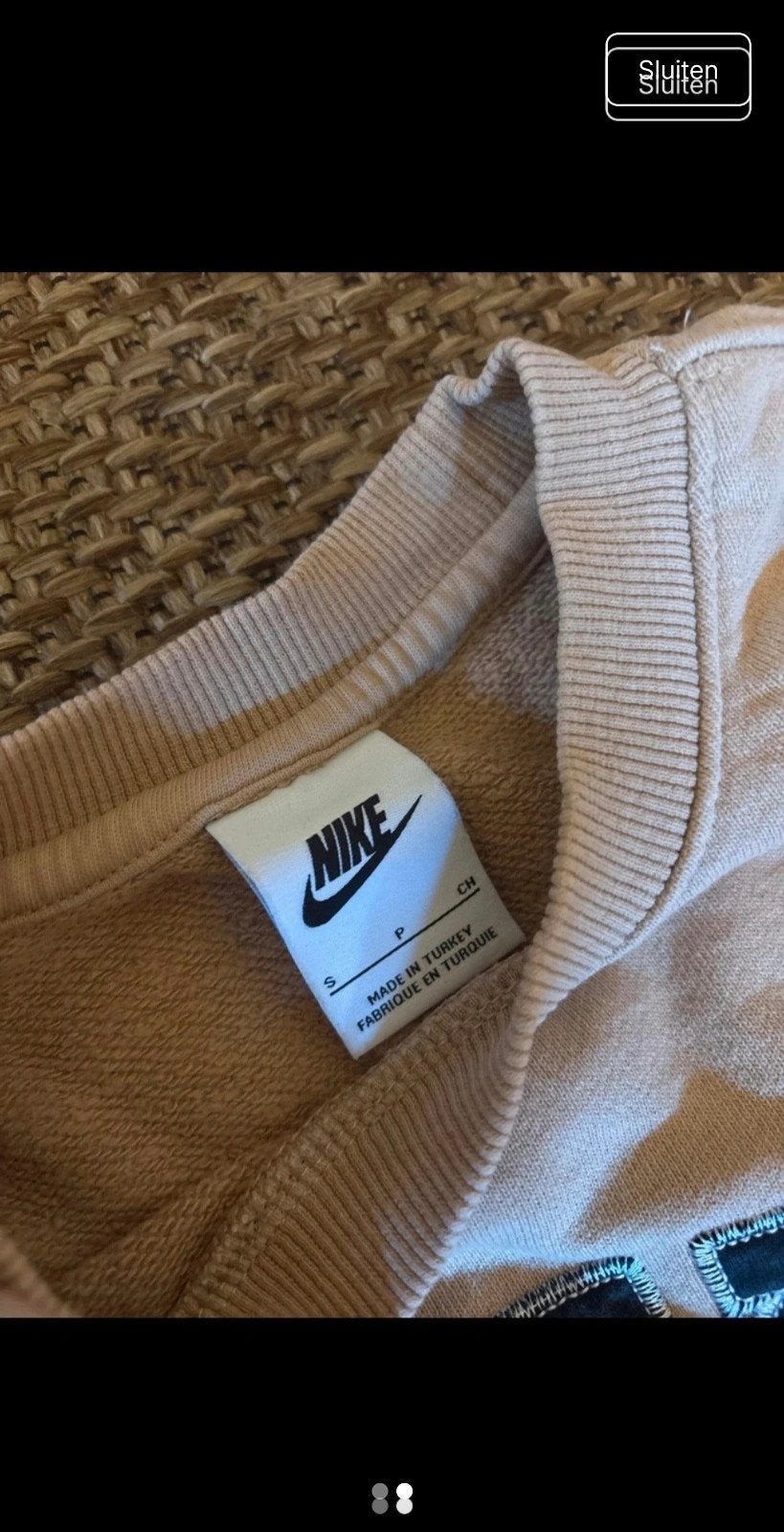 Nike Vintage Stijl Sweater - Beige met Groot Logo, Beige, Nike, Nieuw, Ophalen of Verzenden
