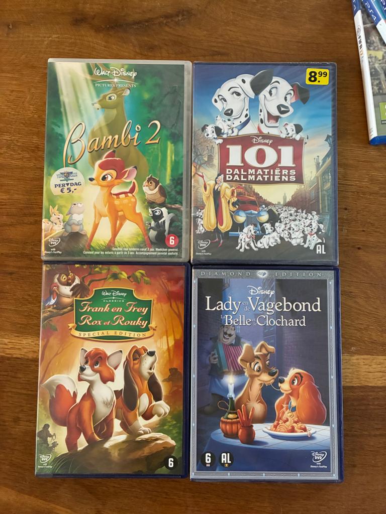 Disney DVD's: Frank en Frey, Bambi 2, Lady en de Vagebond, 1, Gebruikt, Tekenfilm, Amerikaans, Ophalen of Verzenden