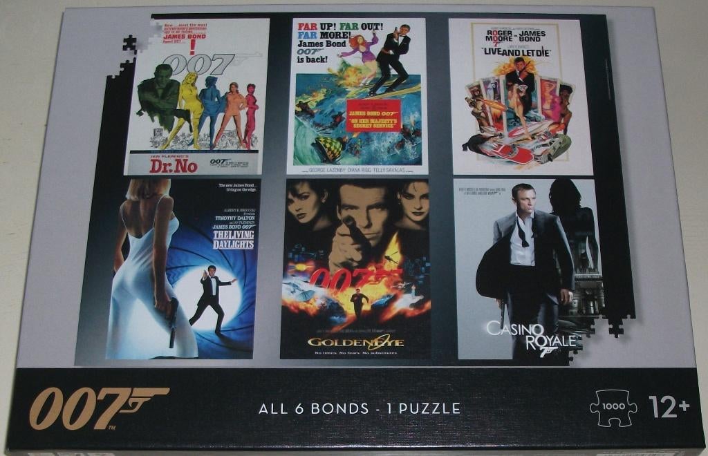 Puzzel *** ALL 6 BONDS *** 1000 stukjes James Bond 007, Ophalen of Verzenden, 500 t/m 1500 stukjes, Zo goed als nieuw, Legpuzzel