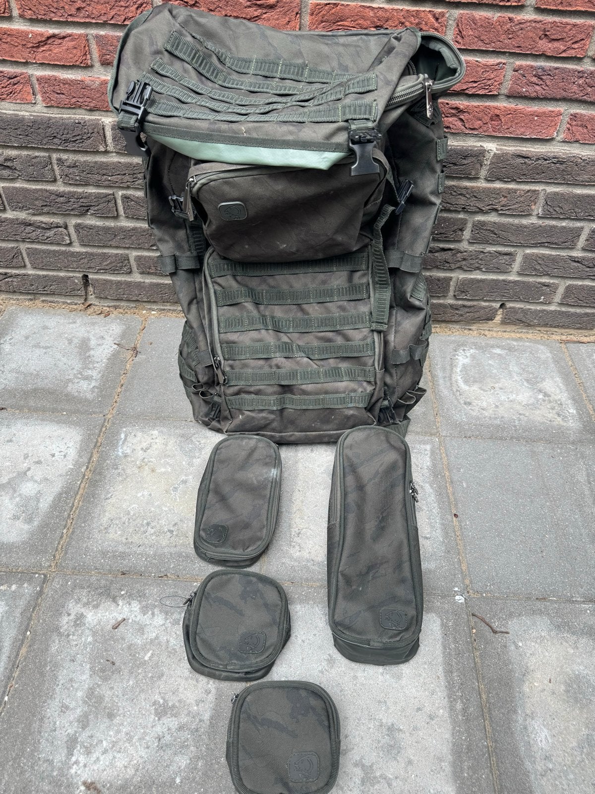 Nash Scope Black Ops rugzak met diverse pouches, Ophalen, Zo goed als nieuw, Koffer of Tas