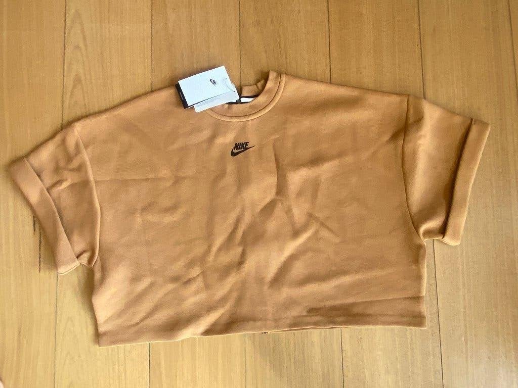 NEW NIKE woman topje met rits caramel Maat L, Overige kleuren, Maat 46/48 (XL) of groter, Nike, Nieuw