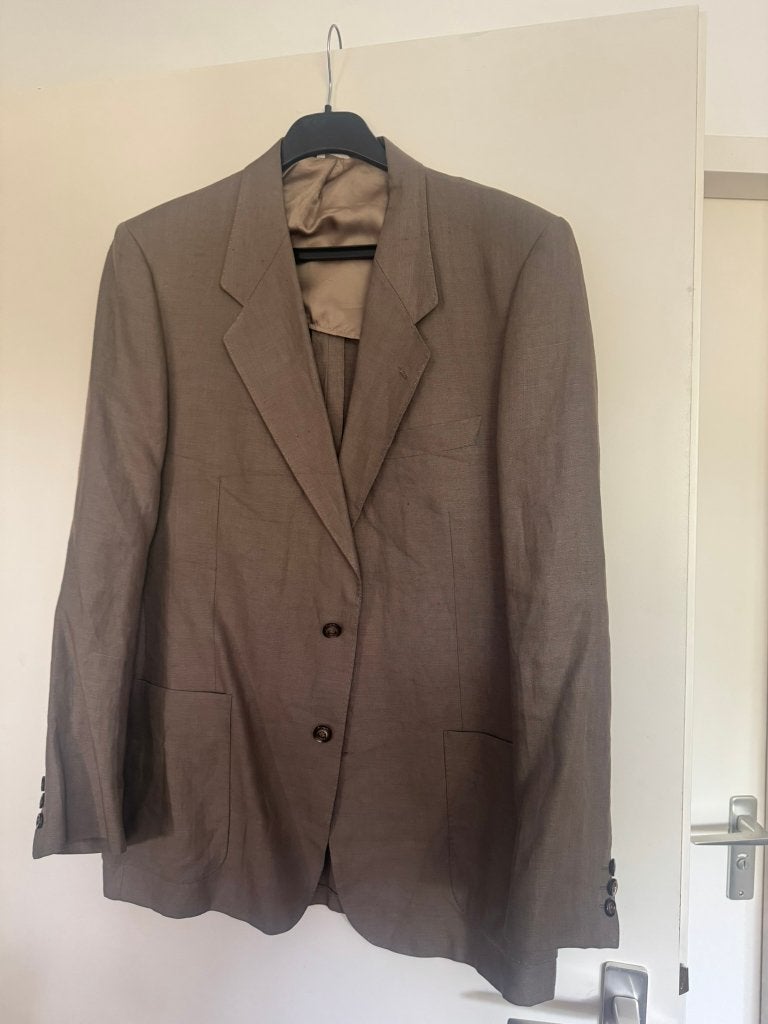 Vintage blazer made in Italy merk Lubiam, Lubiam, Bruin, Maat 42/44 (L), Ophalen of Verzenden