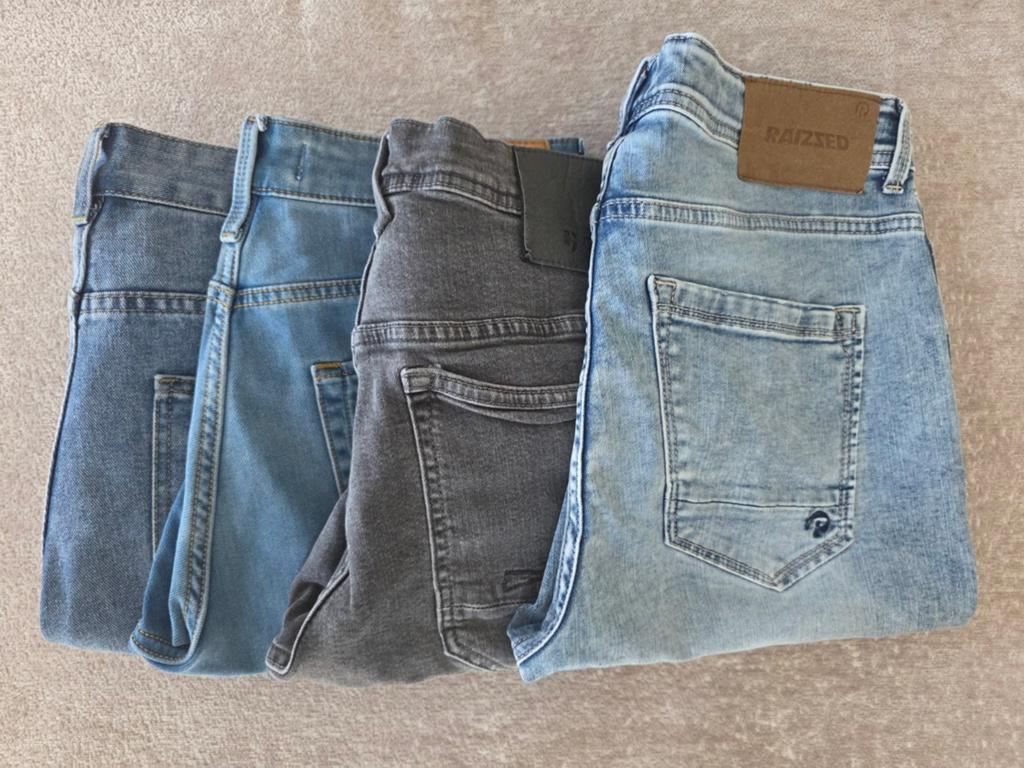 Jeans short pakket maat 176 – 4 stuks | Raizzed, Garcia, J&J, Ophalen of Verzenden, Zo goed als nieuw, Blauw, W32 (confectie 46) of kleiner
