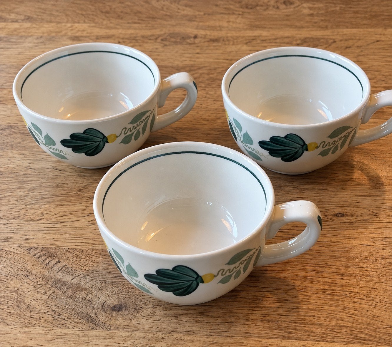 3 Stuks Royal Boch Boerenbont Aquarelle Theekopjes, Huis en Inrichting, Keramiek, Vintage, Ophalen of Verzenden, Zo goed als nieuw
