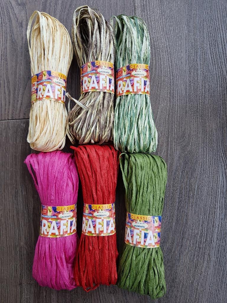 Adriafil Rafia nog 4 kleuren, Verzenden, Nieuw, Breien of Haken, Wol of Garen