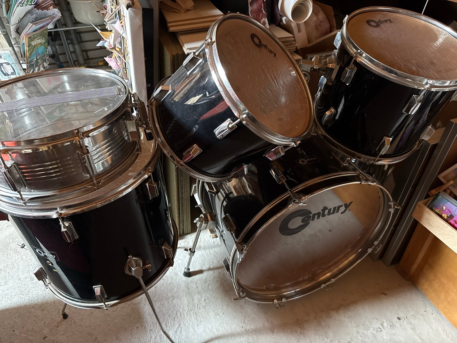 Century drumstel - Zwart, Ophalen, Gebruikt, Overige merken