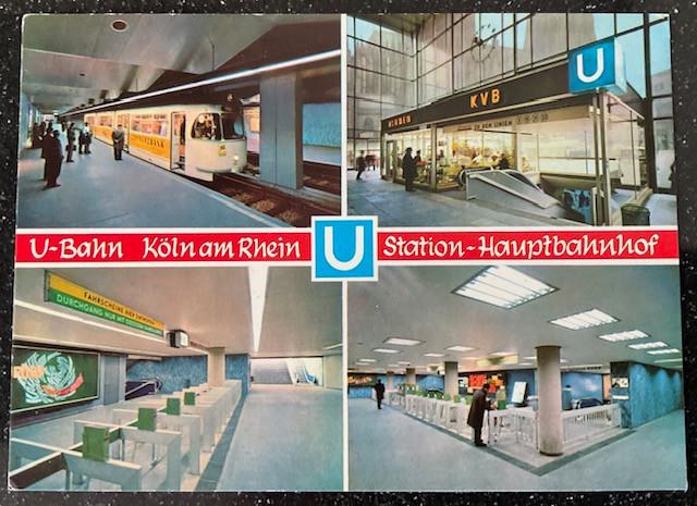 4-luik U-Bahn Sneltram en station in Keulen aan de Rijn, Ophalen of Verzenden, 1960 tot 1980, Ongelopen, Duitsland