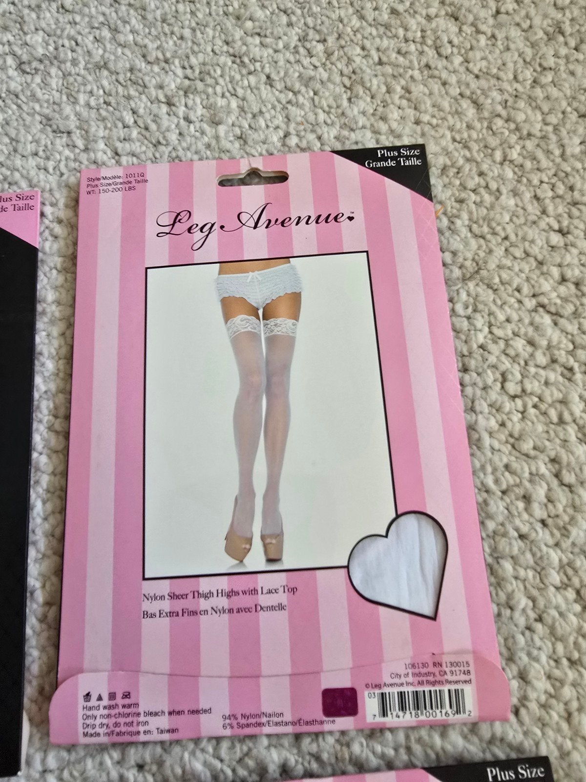 Leg Avenue Stay Up Kousen - Diverse Kleuren en Maten, Ophalen, Wit, Nieuw, Overige maten