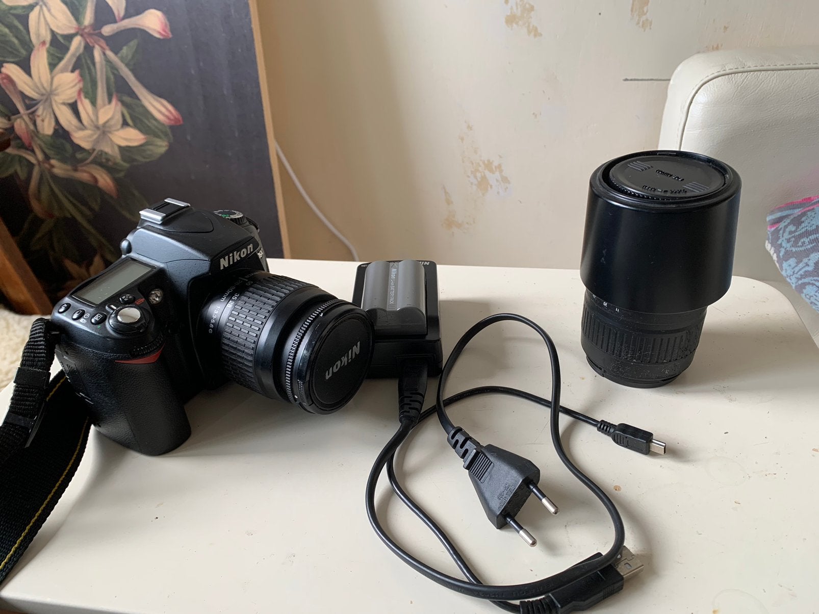 Nikon D90 camera met 28-80 en 100-300 lens + cameratas, Ophalen of Verzenden, Zo goed als nieuw, Nikon