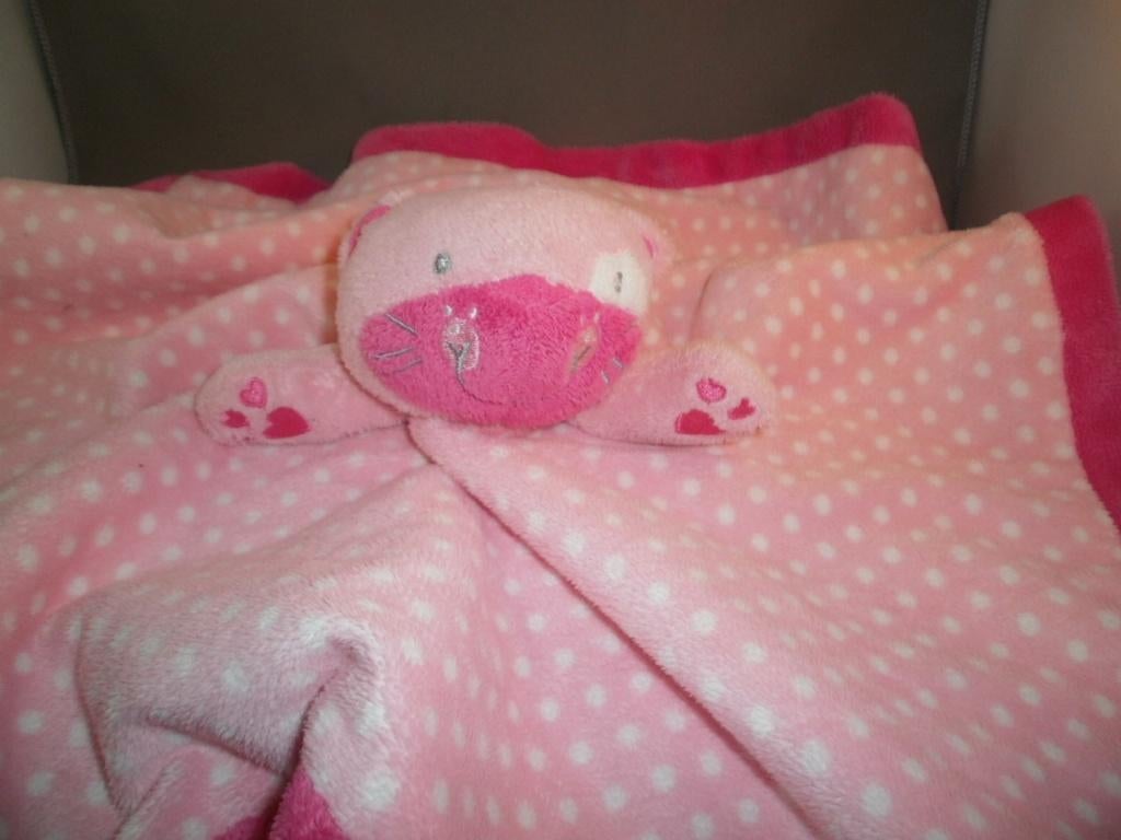 primark early days kat/poes roze gestipt wit doek en hartjes, Ophalen of Verzenden, Nieuw