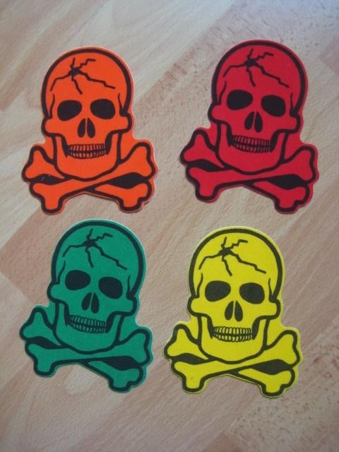 Carnaval stickers skull, Ophalen of Verzenden, Zo goed als nieuw