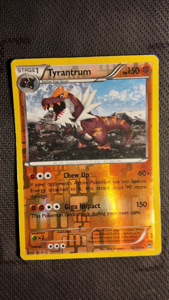 Tyrantrum 62 Furious Fists | Pokemon kaart, Ophalen, Zo goed als nieuw, Losse kaart, Foil