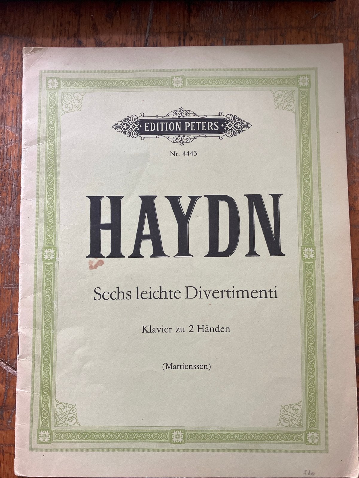 Haydn - Sechs leichte Divertimenti - Klavier (Edition Peters, Gebruikt, Klassiek, Ophalen of Verzenden, Artiest of Componist