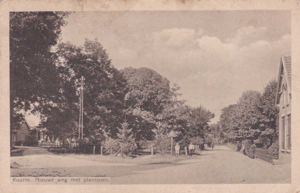 GA1467 Ruurlo Nieuwe weg plantsoen Achterhoek 1932 Borculo, Verzenden, 1920 tot 1940, Gelopen, Gelderland