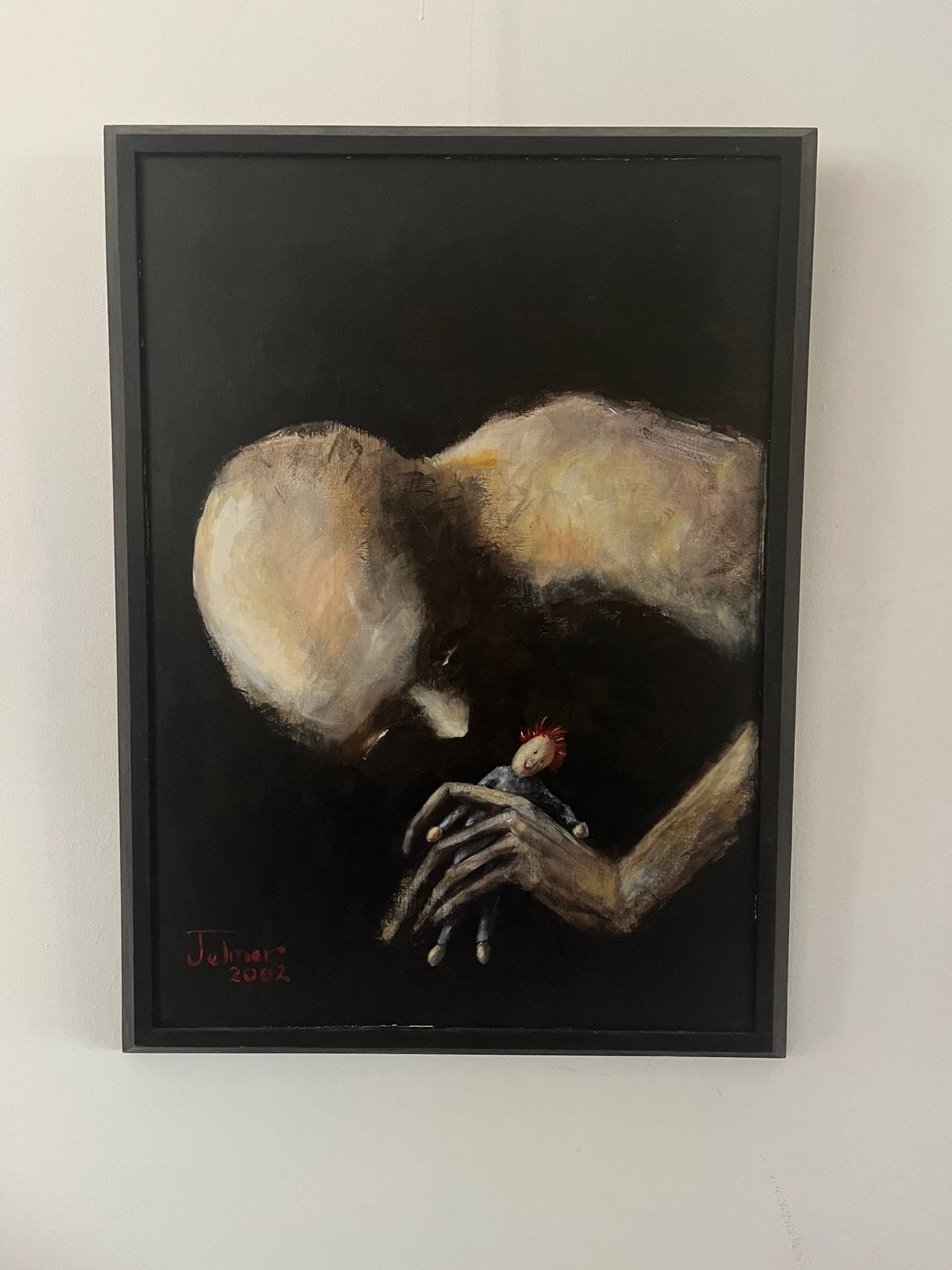 Schilderij op paneel met acryl, Ophalen