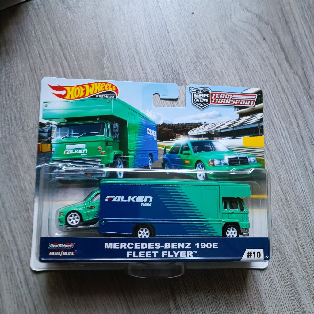 Hot wheels team transport Mercedes Benz 190E Fleet Flyer, Ophalen of Verzenden, Nieuw, Auto