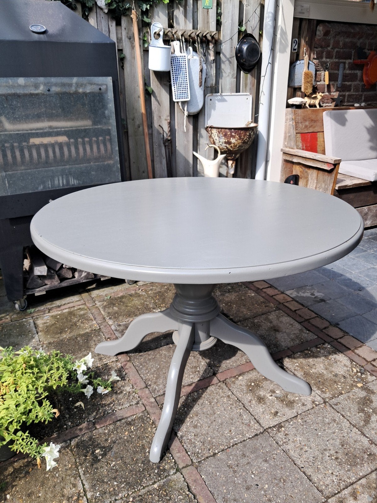 ronde eettafel ( voor binnen), Huis en Inrichting, Tafels | Eettafels, Ophalen, Gebruikt, Landelijk, Vier personen