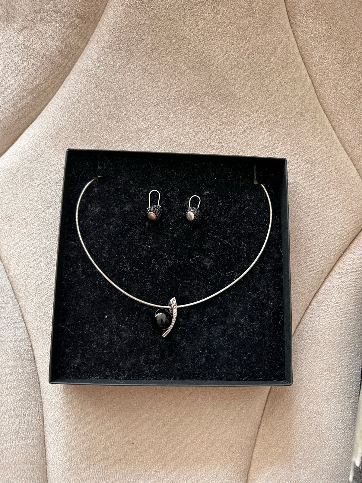 Nieuw Zilver 925 Spang Collier met Oorbellen - Geluk Juwelie, Ophalen of Verzenden, Nieuw, Zilver