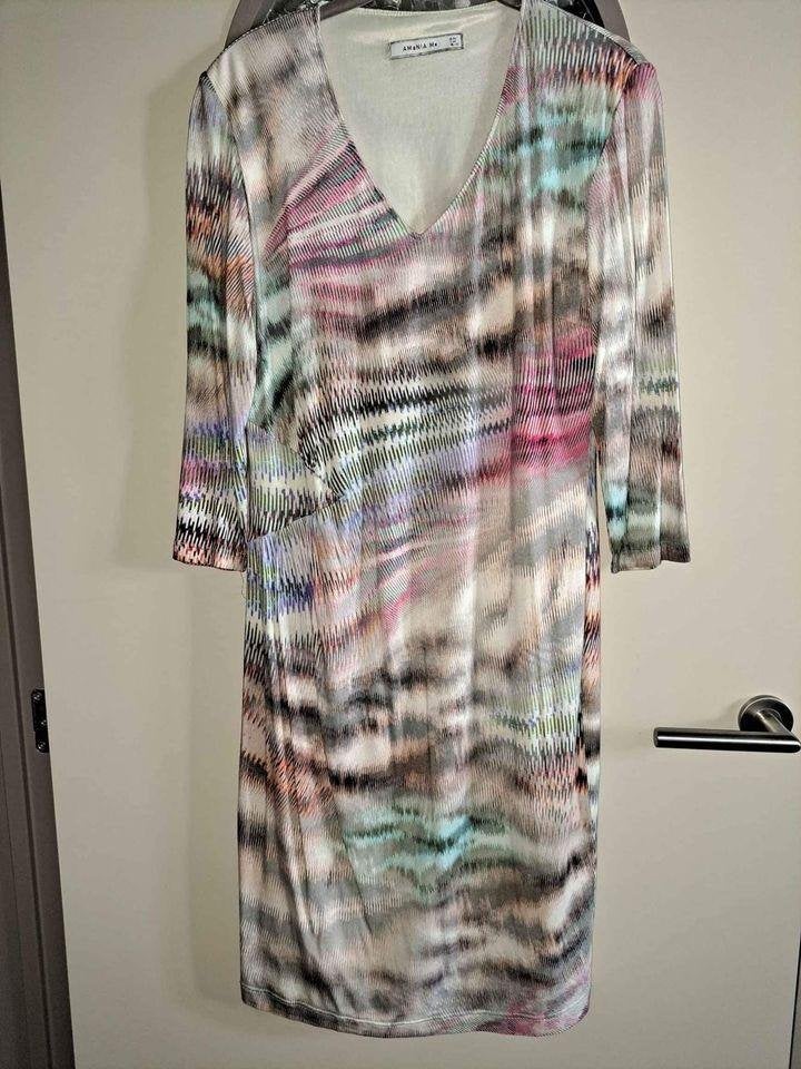 Amania Mo, vlotte jurk mt 42/44, stretch, Belgische mode, Kleding | Dames, Meerkleurig, Maat 42/44 (L), Ophalen of Verzenden, Zo goed als nieuw