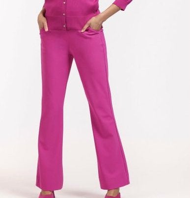 Studio anneloes flair bonded broek M new fuchsia travelstof, Kleding | Dames, Maat 38/40 (M), Ophalen of Verzenden, Zo goed als nieuw