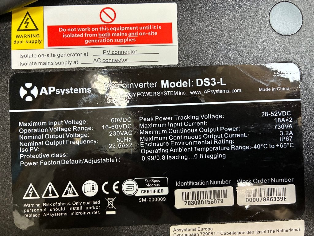 8x NIEUW: APsystems DS3-L Micro-omvormer (730VA) –Ongebruikt, Ophalen of Verzenden, Nieuw, Overige typen