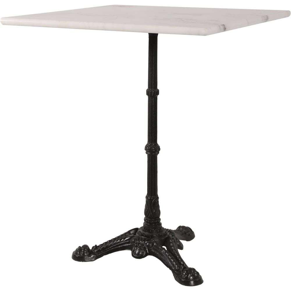 tuintafel 60x60x72 | marmer blad | gietijzer onderstel, Overige materialen, Vierkant, Nieuw, Ophalen of Verzenden